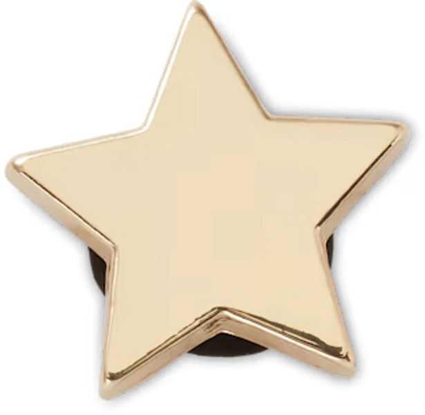 Tiny Gold Simple Star croc charm