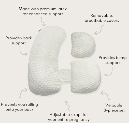 Sleepybelly Pregnancy Pillow | Linen (Soft Grey)