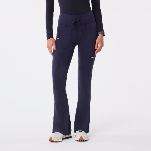 Women's High Waisted Seville Flare ScrubLegging™ - Navy · FIGS