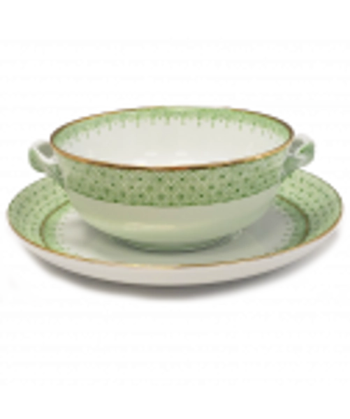 APPLE LACE CREAM SOUP & SAUCER