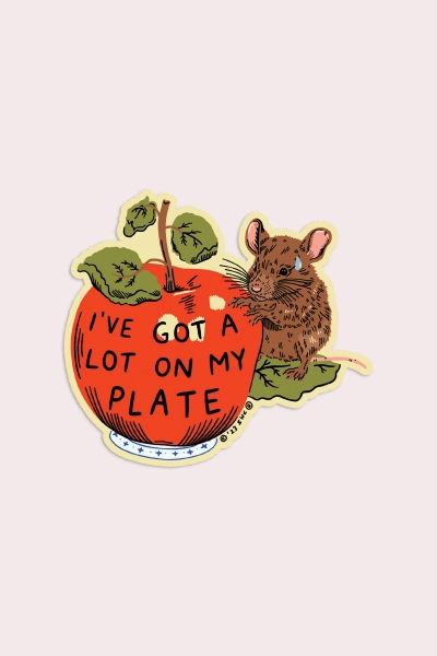 A Lot On My Plate Vinyl Sticker | Default Title