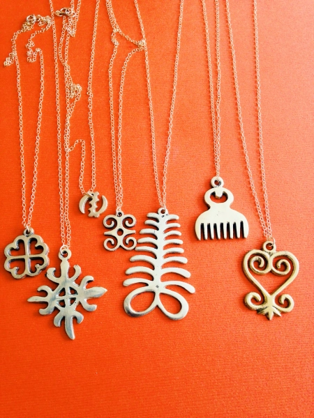 Adinkra African Symbol Necklace | Dwennimmen (rams horn)