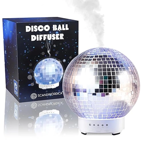 Disco Ball Diffuser Rotatif - Diffuseur d'huiles essentielles en aromathérapie pour la Maison, Le Bureau, Mignonne décoration à Boule Disco | Diffuseur 100 ML - 100 ML