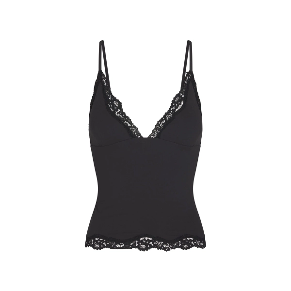 FITS EVERYBODY LACE TRIANGLE CAMI | ONYX | XXS
