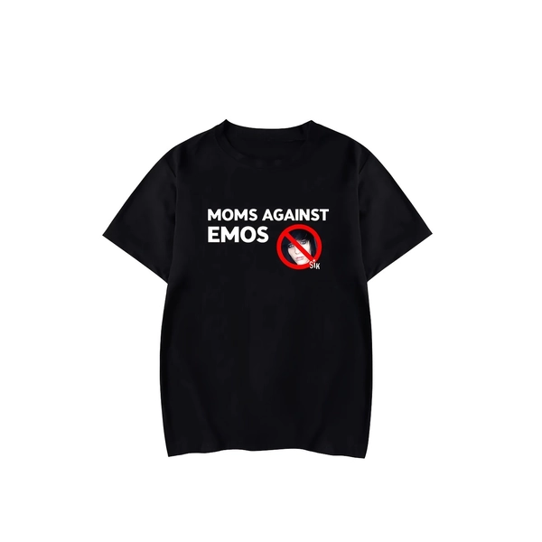 Loose Casual Everyday Pullover Comfortable Top Jake Webber Mom Against Emos Print Unisex Fashion Fun Casual Short Sleeve T-shirt 180g