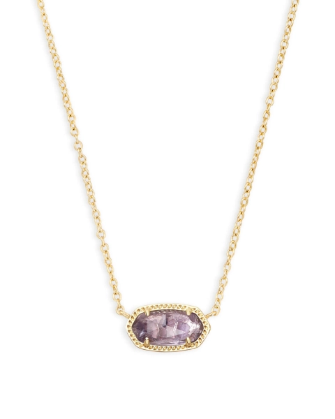 Elisa Gold Pendant Necklace in Amethyst | Kendra Scott