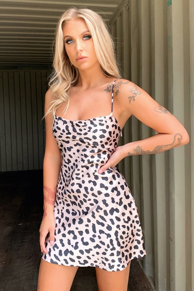 Hali Dress - Leopard Satin | 12
