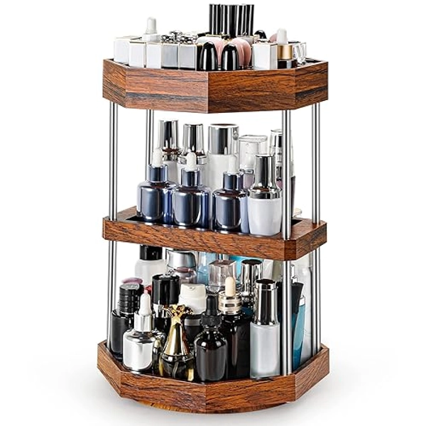 Homde Makeup Organizer 360 Degree Rotating Cosmetic Storage Display Perfume Organizer Cologne Organizer