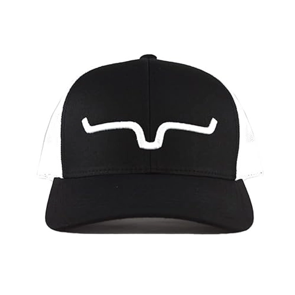 Kimes Ranch Unisex Weekly Upgrade 110 3-D Embroidered Horns Adjustable Snapback One-Size Hat - One Size - Black/White