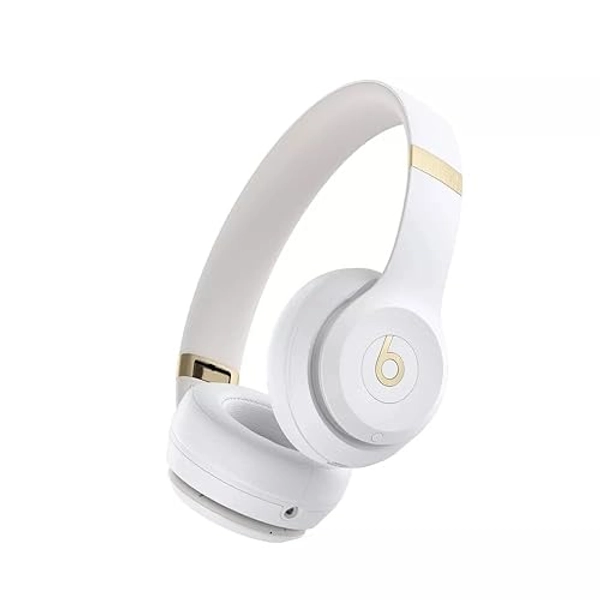 Beats Solo 4 - Wireless Bluetooth On-Ear Headphones, Apple & Android Compatible, Up to 50 Hours of Battery Life (Warm White)