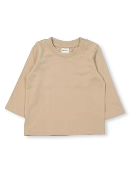 Medium Brown Baby Cotton Long Sleeve Plain Tee | Best&Less™ Online