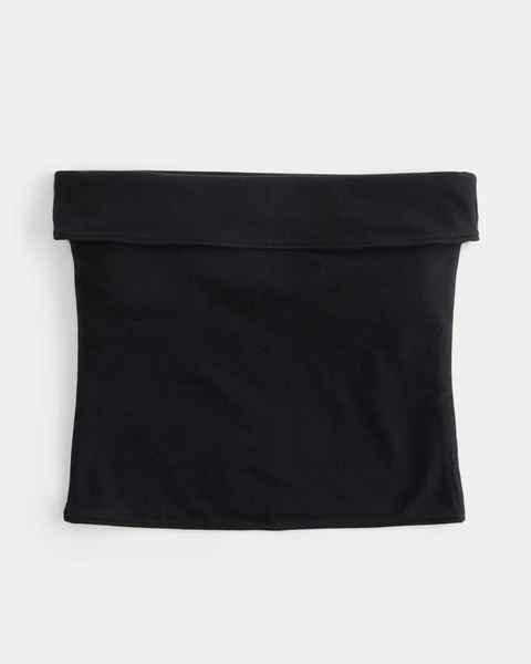 Strapless Foldover Tube Top