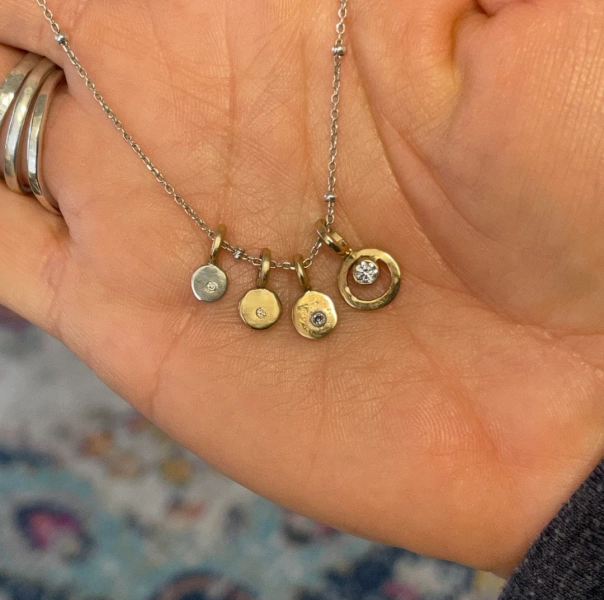Little Light of Mine Dainty 14k Solid Gold Pendant or Bracelet Charm Singles or Set With Natural Diamond Accents - Etsy