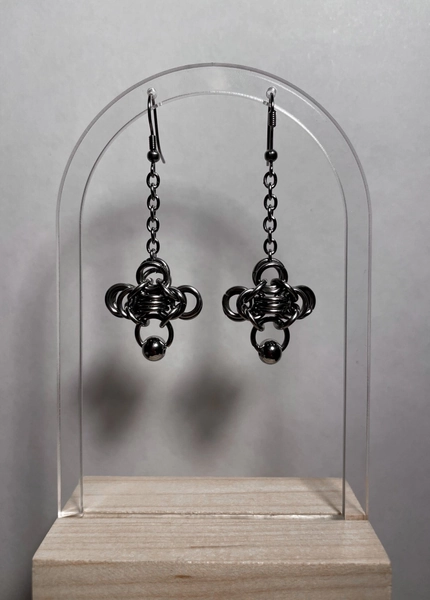 raku earrings — cotte de mailles