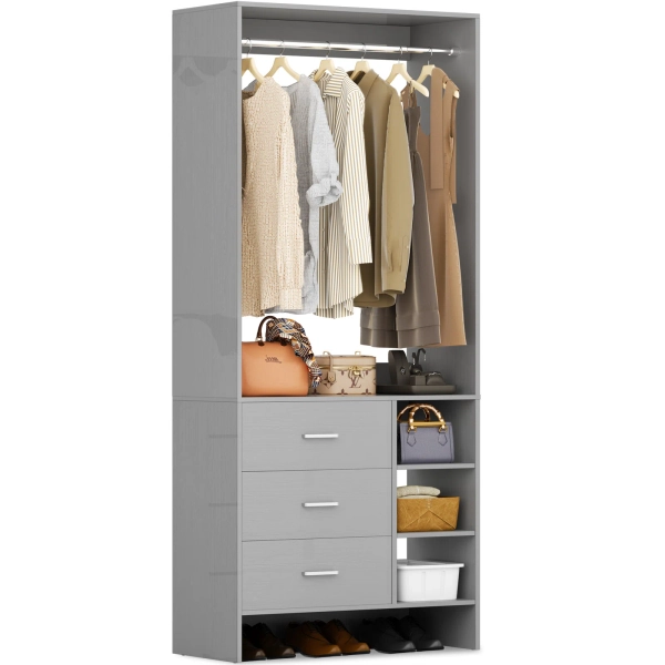 Latitude Run® Chaddrick 30'' W Freestanding Closet System with Drawers | Wayfair
