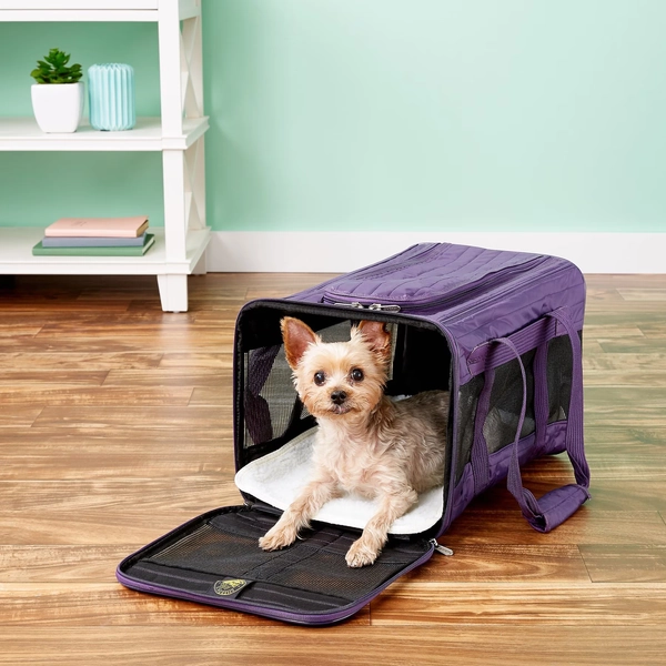 Sherpa Original Deluxe Airline-Approved Dog & Cat Carrier Bag, Plum, Large