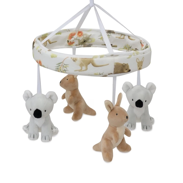 Bubba Blue Musical Mobile Aussie Animals Oatmeal