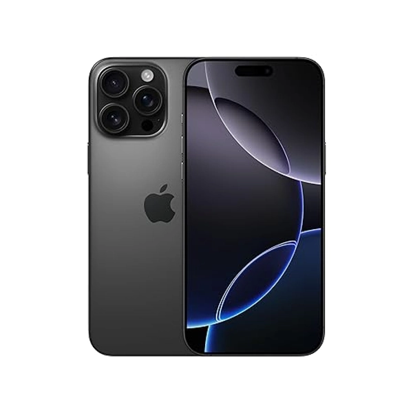 Apple iPhone 16 Pro Max 256 GB: Telefono 5G con Controllo fotocamera, Dolby Vision 4K a 120 fps e un’autonomia senza precedenti. Compatibile con AirPods; Titanio nero - Titanio nero - 256 GB - Senza custodia
