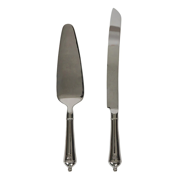 Berry & Thread Cake Knife and Server Set/2pc - Polished | Polished