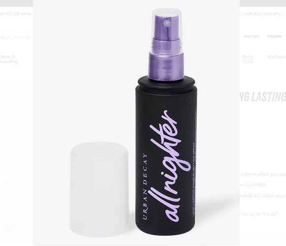 urban decay all nighter setting mist