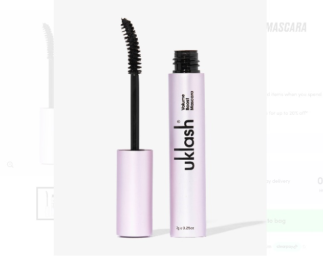 uklash volume boost mascara - black