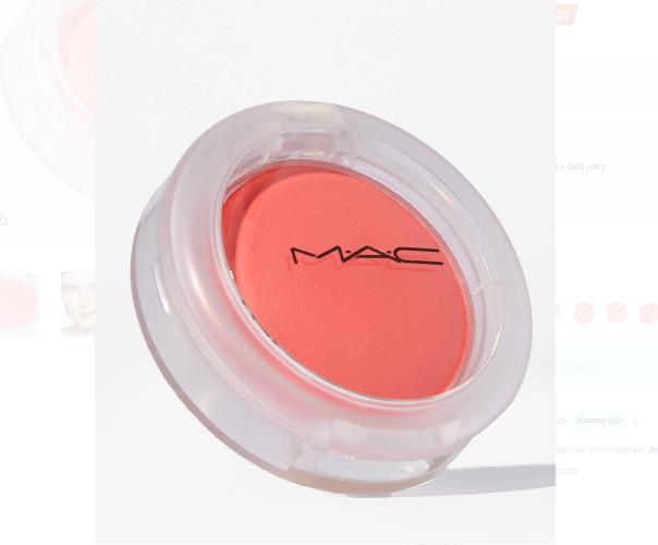 mac glow play blush - that's peachy