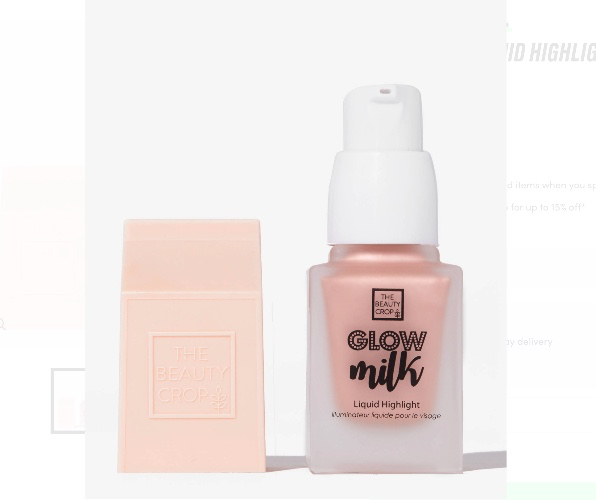 the beauty crop glow milk liquid highlighter - peachin'