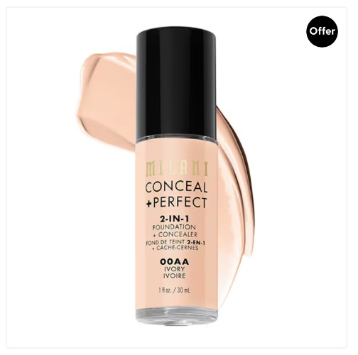 milani conceal + perfect 2 in 1 foundation - 0A3 warm porcelain 