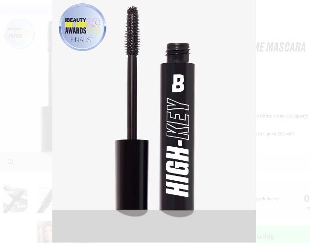 by beauty bay high-key volume mascara - black