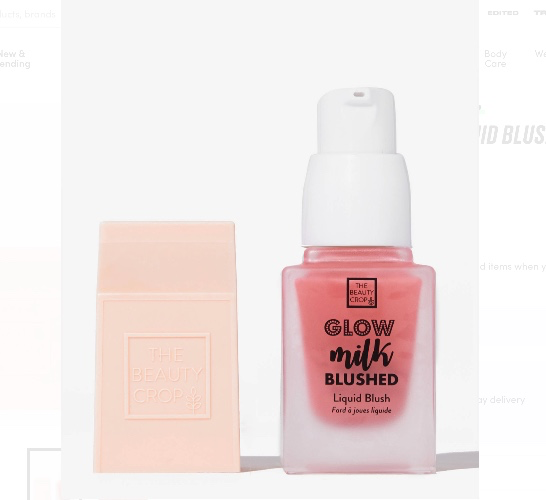 the beauty crop glow milk liquid blusher - glistening grapefruit