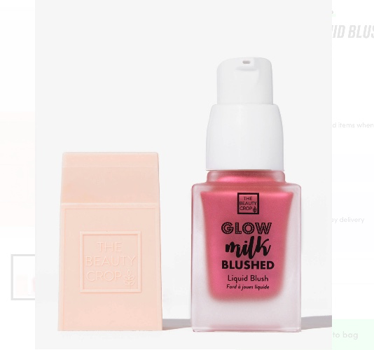 the beauty crop glow milk liquid blusher - blingin berry