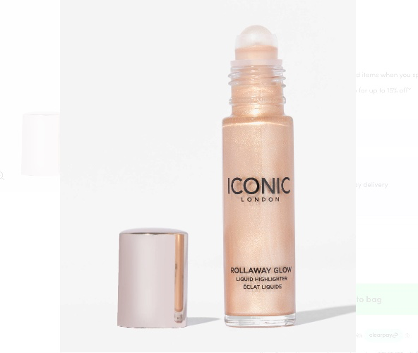 iconic london rollaway glow liquid highlighter - champagne chic