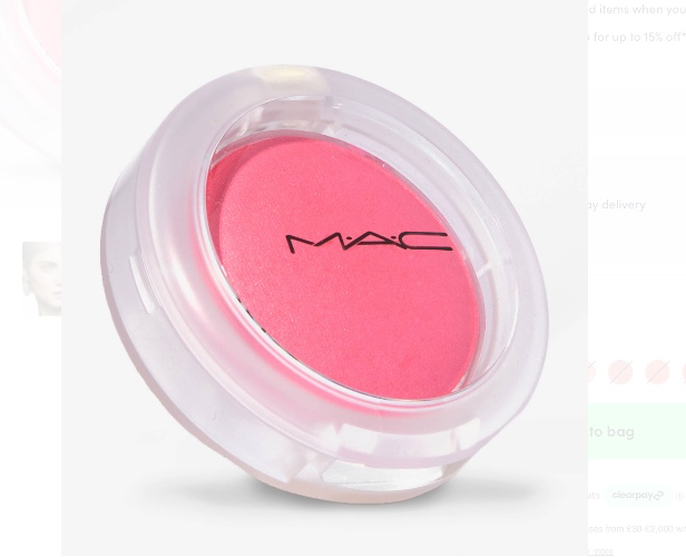 mac glow play blush - no shame