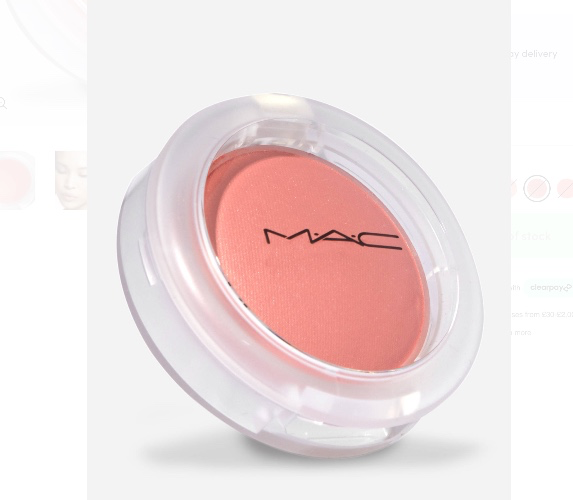 mac glow play blush - grand