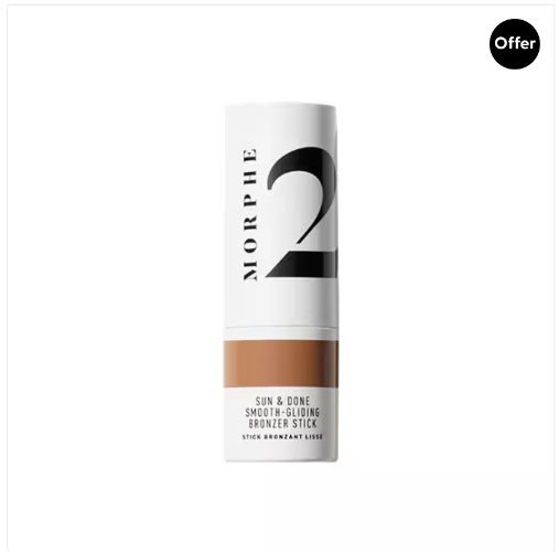 morphe 2 sun & done smooth bronzer stick - amber shores 8g
