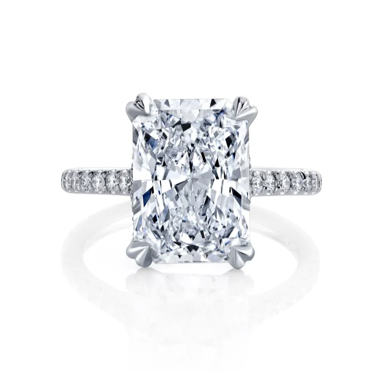 Elle Radiant Solitaire Lab Diamond Engagement Ring Platinum 