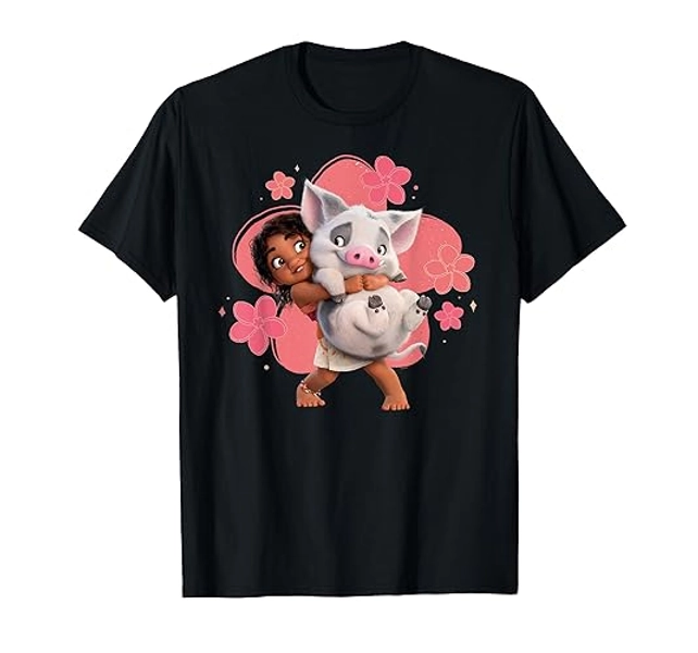 Disney Moana 2 Little Sister Simea and Pua Island Friends T-Shirt - Men - Burgundy - 3X-Large
