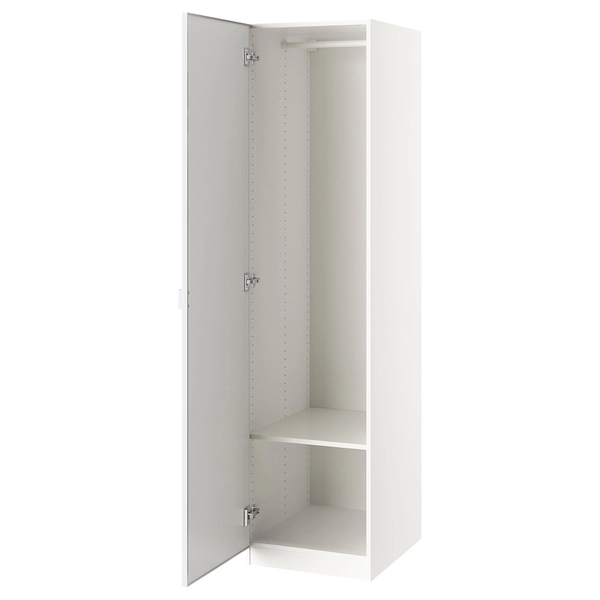 PAX / ÅHEIM Wardrobe combination - white/mirror glass 19 5/8x23 5/8x79 1/4 "