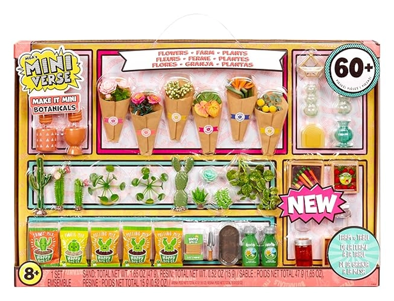 MGA's Miniverse Make It Mini Botanicals - Mini-Sammlerstücke, Blindverpackung, DIY, Harz-Bastelset, Nachbildung, Mini-Pflanzen, Blumensträuße, Garten, für Sammler & Kinder ab 8 Jahren, NICHT ESSBAR