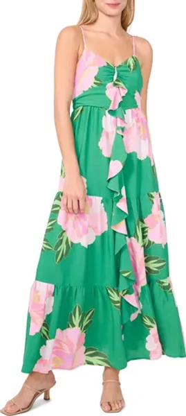 Floral Ruffle Maxi Sundress