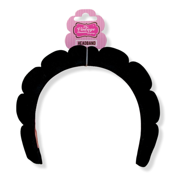  Padded Black Velour Spa Headband - The Vintage Cosmetic Company | Ulta Beauty