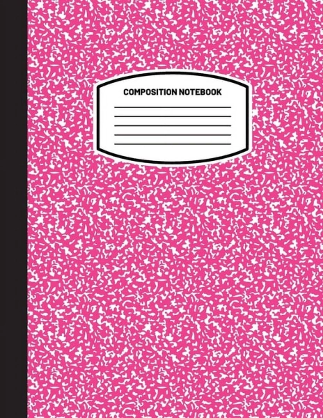 Blank Classic Composition Notebooks (Paperback), 8.5" x 1", Pink Marble, 50 Sheets