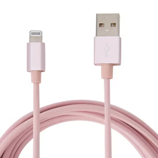 Lightning Cable - 2m Pink Rope