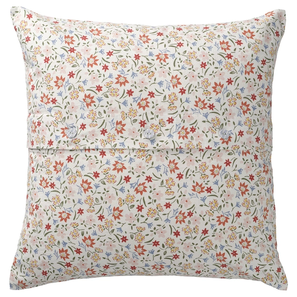 GULLNATTLJUS Kissenbezug - weiß/Blumenmuster 50x50 cm