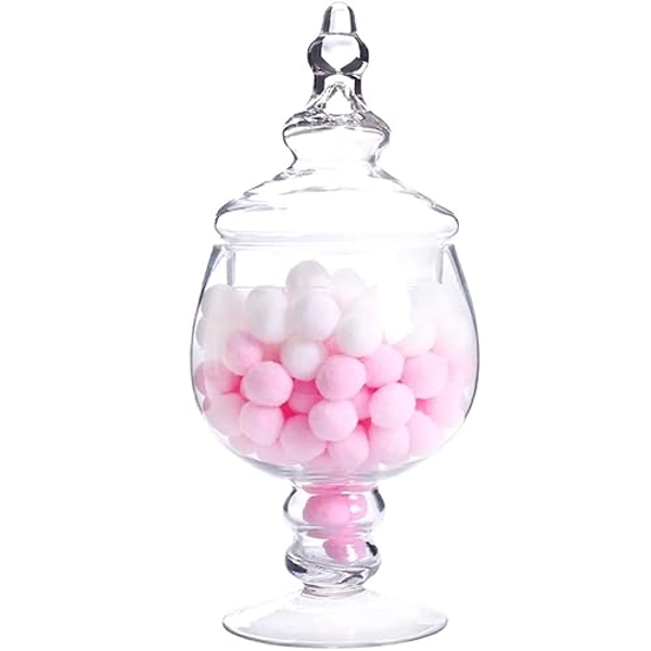 shajiahao Süßigkeiten Glas,Deko Glasbehälter,Bonbondose Vorratsdose,Dekorative Glasdose,Deckel Bonbonglas Aus Glas für Hochzeiten,Haus,Partys,Süßwarenläden