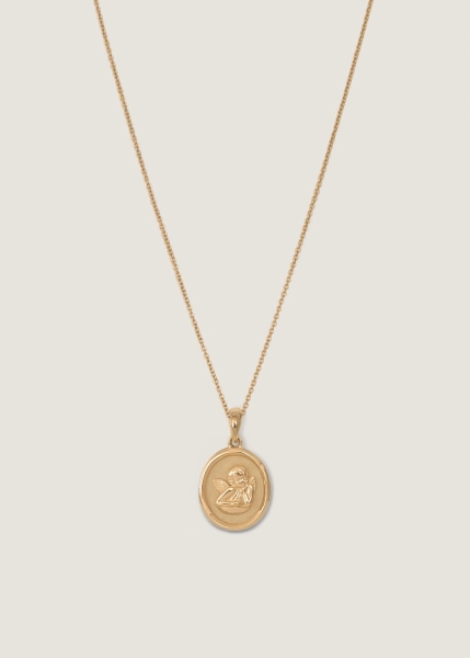 Elusive Cherub Necklace | Micro Rolo Chain / 16