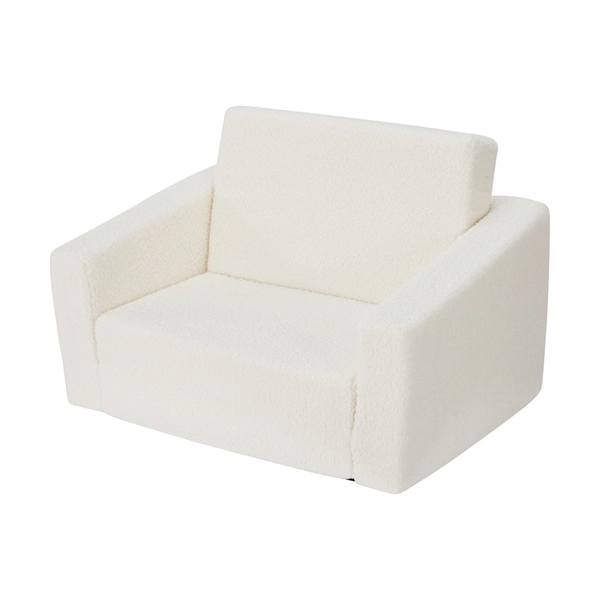 Boucle Cream 2-in-1 Flip Out Sofa - Kmart 