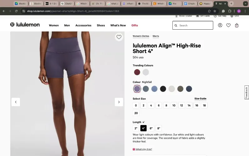 lululemon Align™ High-Rise Short 4"