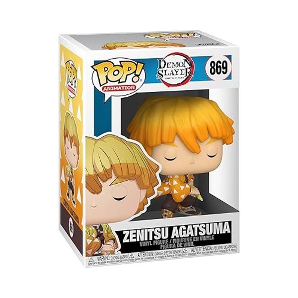 Funko POP Animation: Demon Slayer - Zenitsu Agatsuma, Multicolor, 3.75 inches - Zenitsu Agatsuma