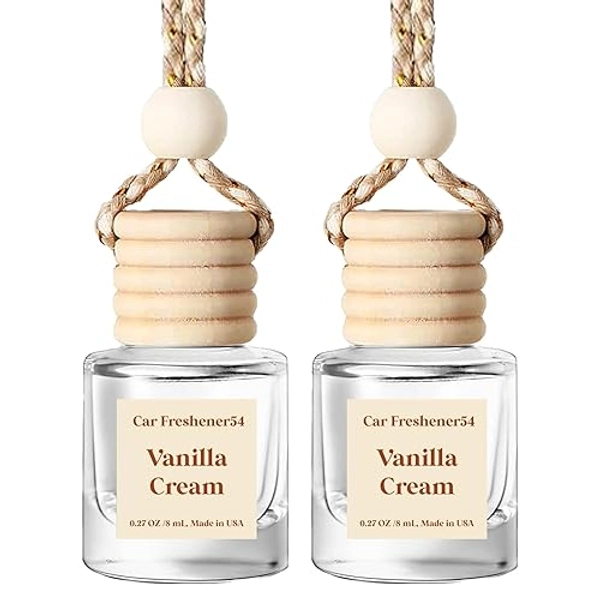 HoogaLife Car Air Freshener Diffuser – Revitalize Your Drive with Hanging Air Freshener Diffuser Aromatic Bliss On The Go(Vanilla Cream) - VANILLA CREAM